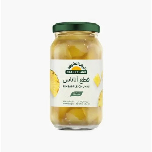 قطع الاناناس العضوي 355جم عضوي خالي من الجلوتين ارض الطبيعة