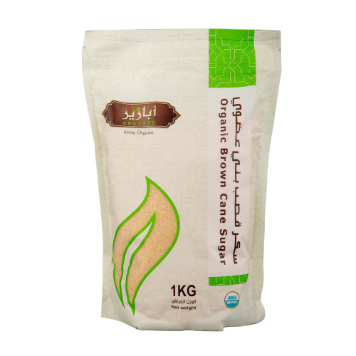 سكر قصب بني عضوي 1 كجم ابازير