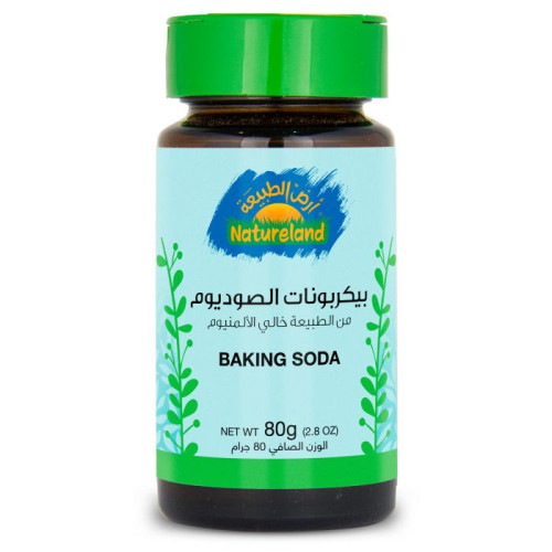 بيكربونات الصوديوم 80 جم خالي من الالمنيوم  عضوي ارض الطبيعة