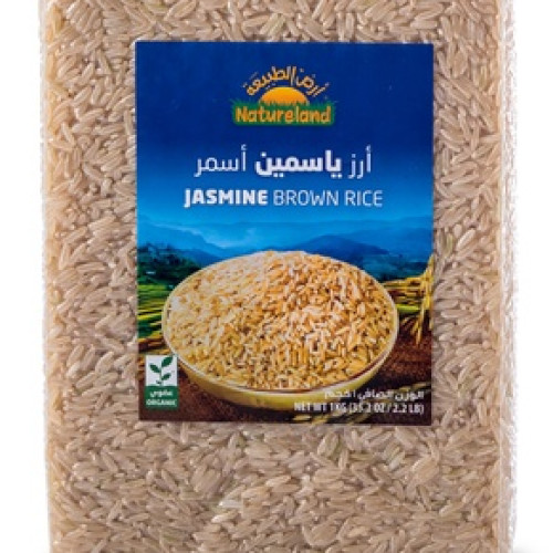 أرز ياسمين أسمر 1 كجم عضوي ارض الطبيعة