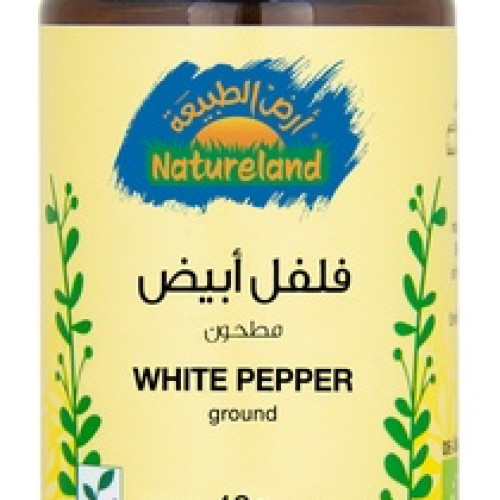 فلفل ابيض مطحون عضوي 40 جم ارض الطبيعة