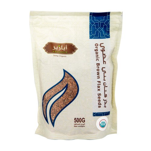 بذور كتان عضوي 500جم ابازير
