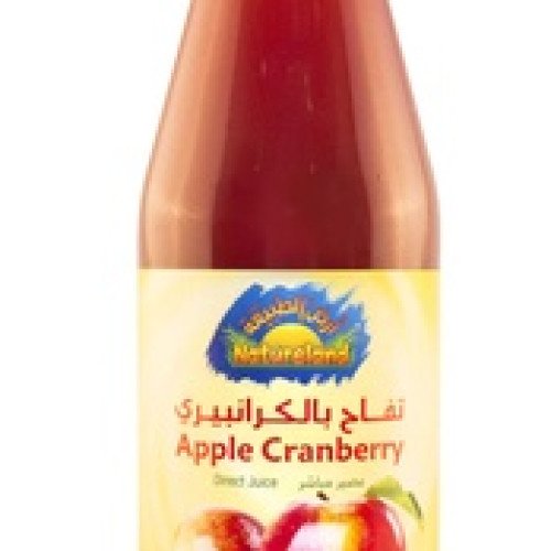 عصير التفاح بالكرانبيري 750 ملل عضوي ارض الطبيعة
