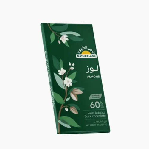 شوكولاتة داكـــــنة باللوز 100 جم  عضوي 