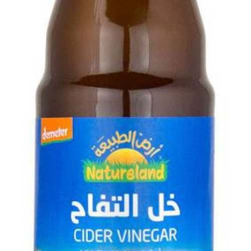 خل التفاح غير مفلتر 750مل عضوي ارض الطبيعة