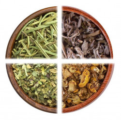 عرض: مجموعة أعشاب أكليل الجبل، بابونج، مرامية وبردقوش