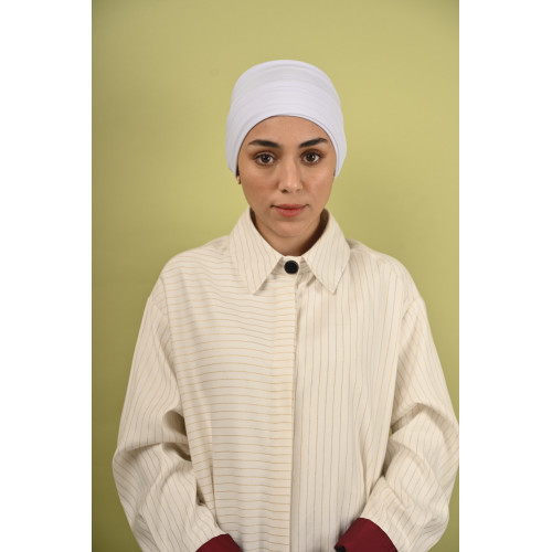 توربان من قطعتين باللون الأبيض