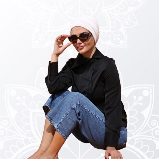 Offkwhite velvet Turban