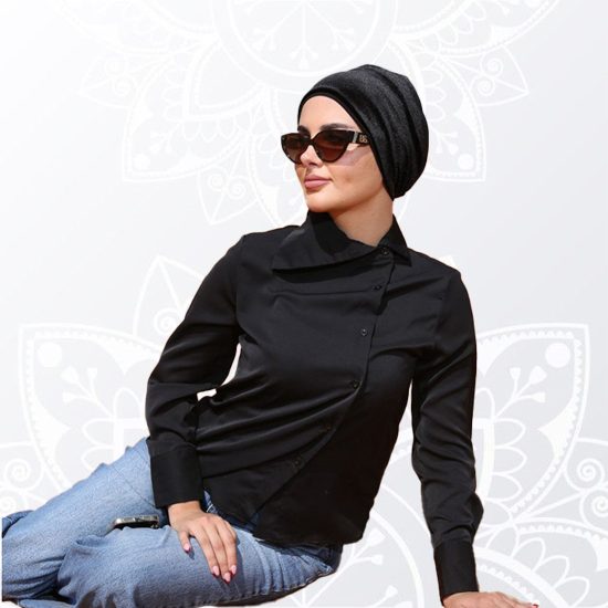 توربان مخمل أسود توربان مخمل أسود