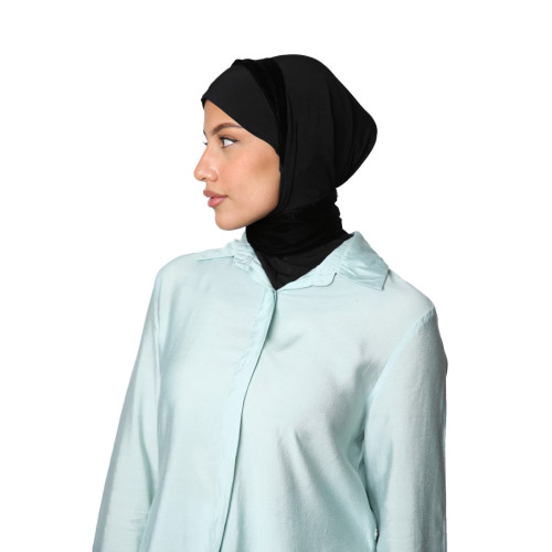 حجاب مخمل أسود 