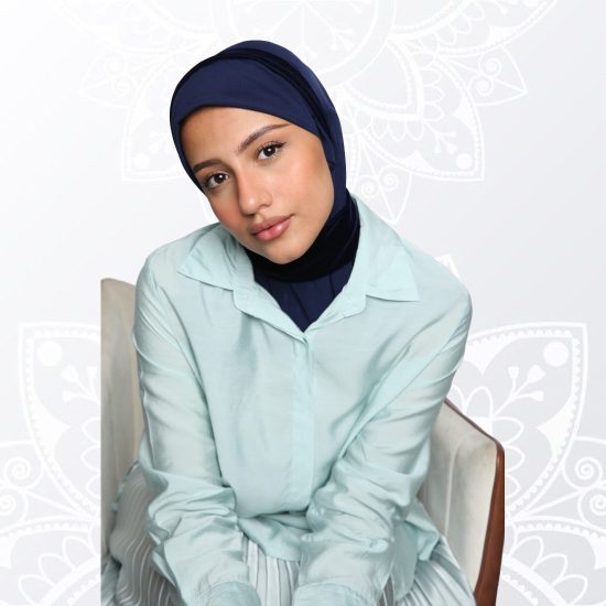 Blue velvet Hijab