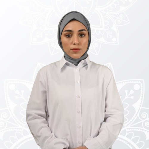 حجاب رمادي كوري
