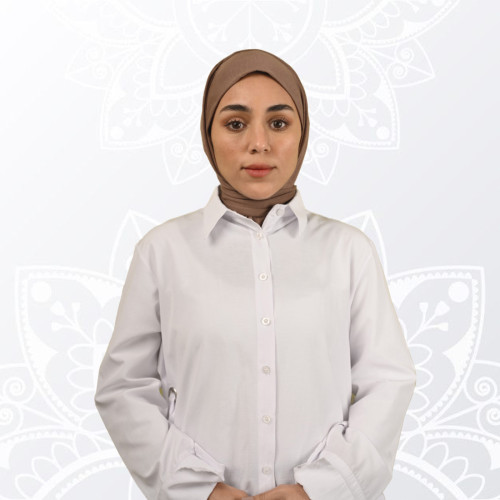 حجاب قطن بني اللون