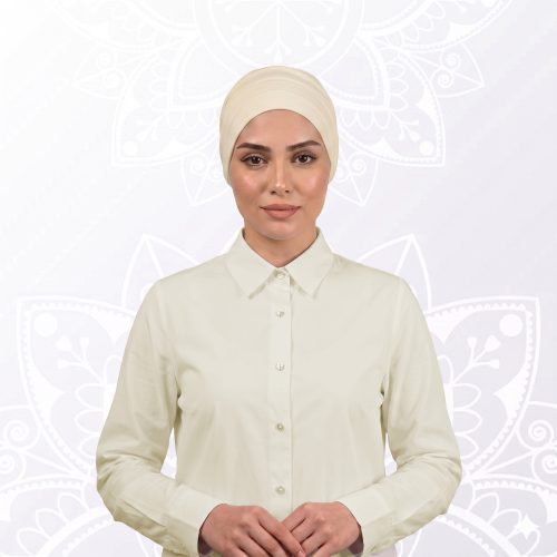 توربان من قطعتين باللون الاوف وايت توربان من قطعتين باللون الاوف وايت