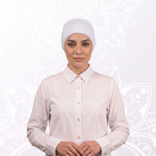 توربان من قطعتين باللون الأبيض توربان من قطعتين باللون الأبيض