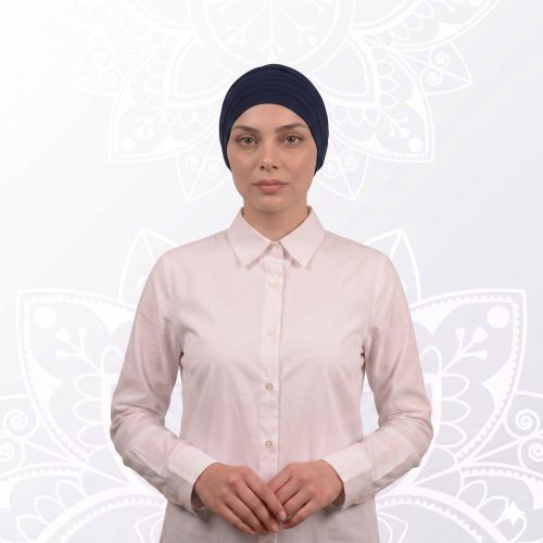 توربان من قطعتين باللون الكحلي