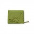 Wallet with Zipper and Button Beige or Green Wallet with Zipper and Button Beige or Green