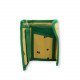 Wallet with Button Click BUSQUETS Green and Beige