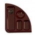Corner Stationery Base TENEX Plastic Burgundy