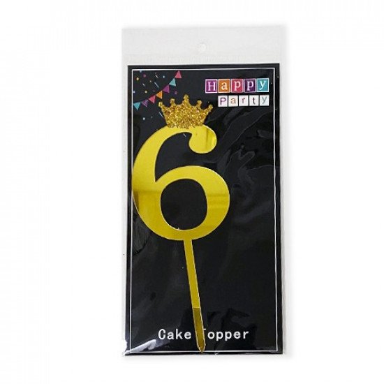 cake Topper NO 6 cake Topper NO 6