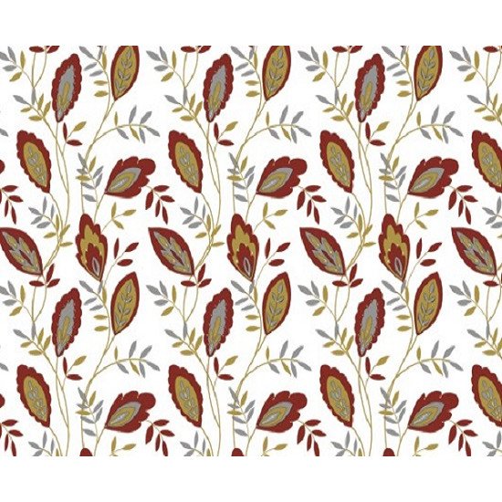 Adhesive Roll White with Burgundy Leaves SIMBA 8 yard Adhesive Roll White with Burgundy Leaves SIMBA 8 yard