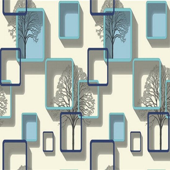 Printed Adhesive Roll Sugar with Tiffany and Blue Squares SIMBA 8 yard