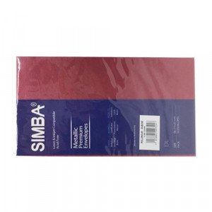 Metallic Envelopes Rubine 11x22 cm SIMBA 10 Pcs