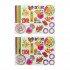 Big Stickers Roses and Hearts 2 Pieces