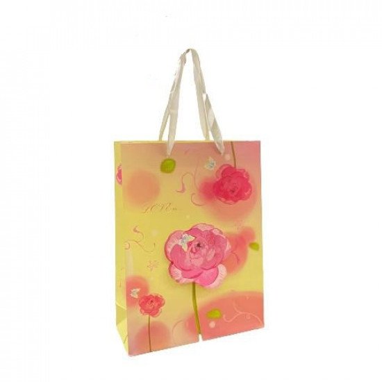 Gift Bag Paper Prominent Rose 45x32x22 cm Yellow Gift Bag Paper Prominent Rose 45x32x22 cm Yellow