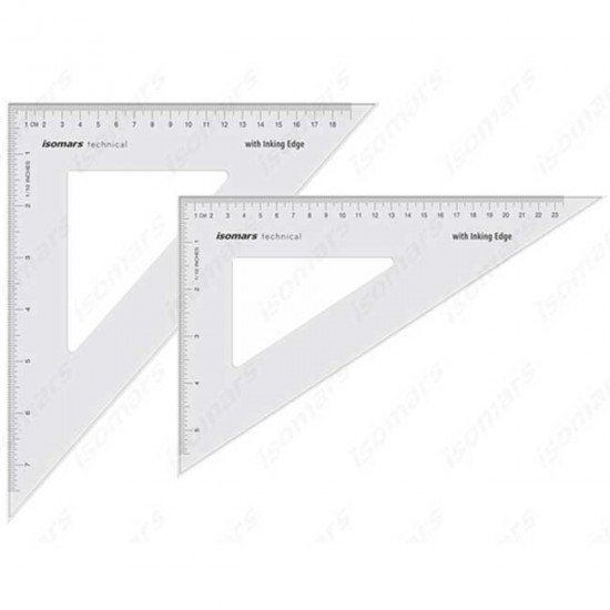 Set Triangle 2 Pcs Transparent 10*12 Inch isomars Set Triangle 2 Pcs Transparent 10*12 Inch isomars