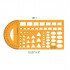 Geometrical Shablona Geometric Forms And Protractors 26x12.5 cm Geometrical Shablona Geometric Forms And Protractors 26x12.5 cm