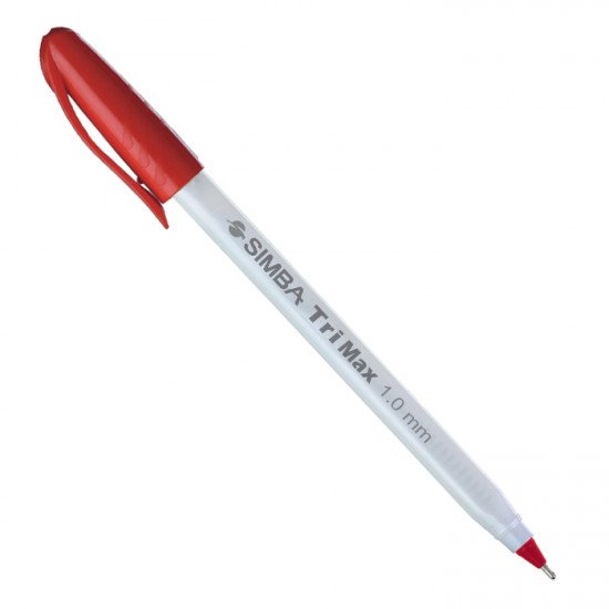 Set of 10 SIMBA Ballpoint Pens Triangle Shape 1 mm Red Set of 10 SIMBA Ballpoint Pens Triangle Shape 1 mm Red