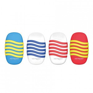 Eraser Oval Shape With Lines KEYROAD Several Colors