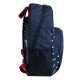 School Backpack Big DOLORES Navy Dotted White BUSQUETS