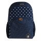 School Backpack Big DOLORES Navy Dotted White BUSQUETS