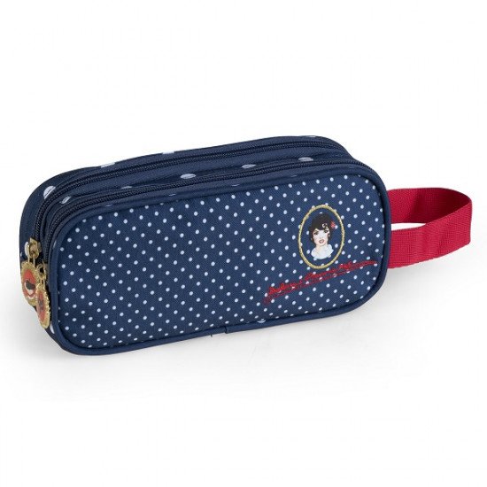 Pencil Case DOLORES Navy Dotted White BUSQUETS Pencil Case DOLORES Navy Dotted White BUSQUETS