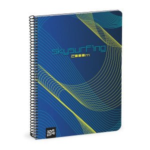 Small Square Wire Notebook BUSQUETS A5 Sky Surfing 80 Sheets