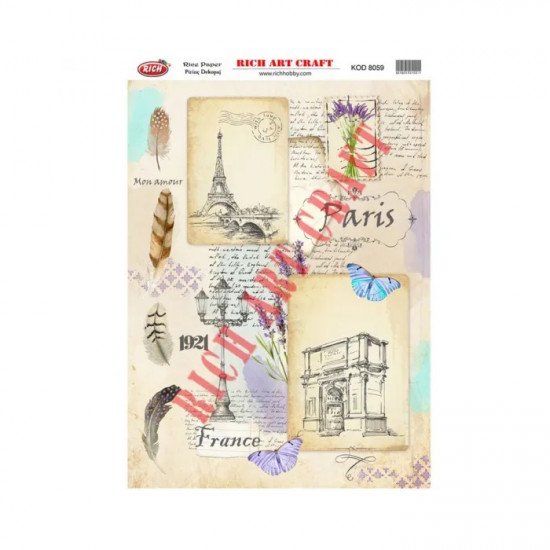 Rice Decoupage Patterns RICH 8059 29×41 cm Rice Decoupage Patterns RICH 8059 29×41 cm