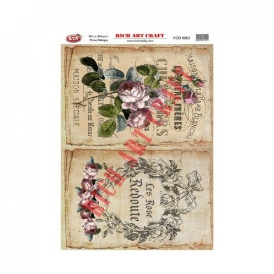 Rice Decoupage Patterns RICH 8053 29×41 cm Rice Decoupage Patterns RICH 8053 29×41 cm