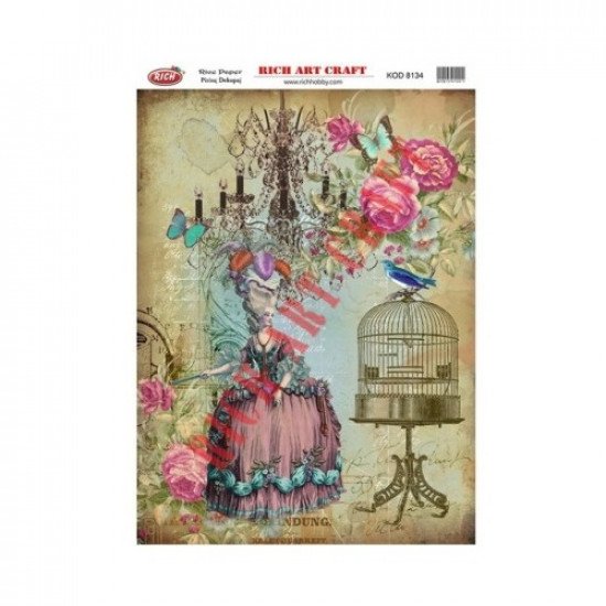 ورق أرز للأعمال الفنية 8134 ريتش 29×41 سم ورق أرز للأعمال الفنية 8134 ريتش 29×41 سم