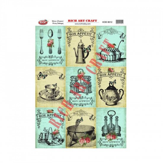 Rice Decoupage Patterns RICH 8012 29×41 cm Rice Decoupage Patterns RICH 8012 29×41 cm