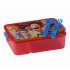 Lunch Box Cartoon Characters 3D With Spoon and Fork Max Blast Several Colors