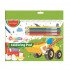 Sketchbook Set With Coloring Book, Wooden Colors And Stickers For Children KEYROAD Transports Sketchbook Set With Coloring Book, Wooden Colors And Stickers For Children KEYROAD Transports