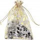 Organza Fabric Bag 9 x 12 cm Gold Printed 10 Pieces Organza Fabric Bag 9 x 12 cm Gold Printed 10 Pieces