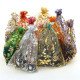 Organza Fabric Bag 9 x 12 cm Gold Printed 10 Pieces Organza Fabric Bag 9 x 12 cm Gold Printed 10 Pieces