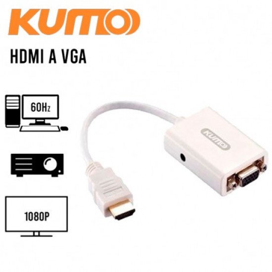 HDMI to VGA Converter Cable Kumo HDMI to VGA Converter Cable Kumo