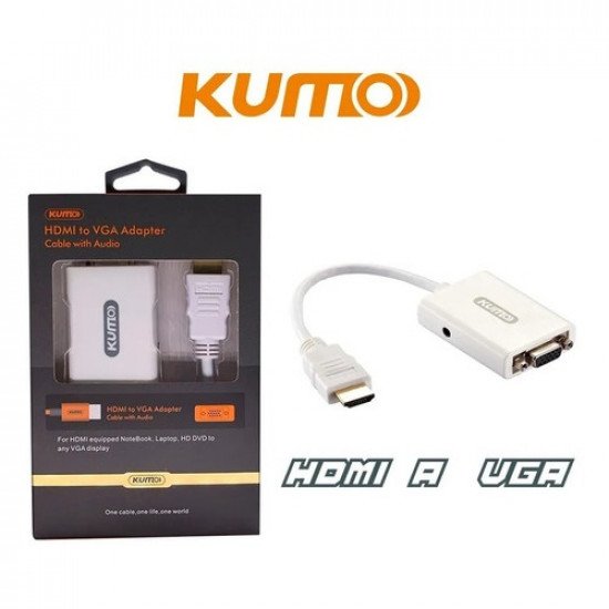 HDMI to VGA Converter Cable Kumo HDMI to VGA Converter Cable Kumo