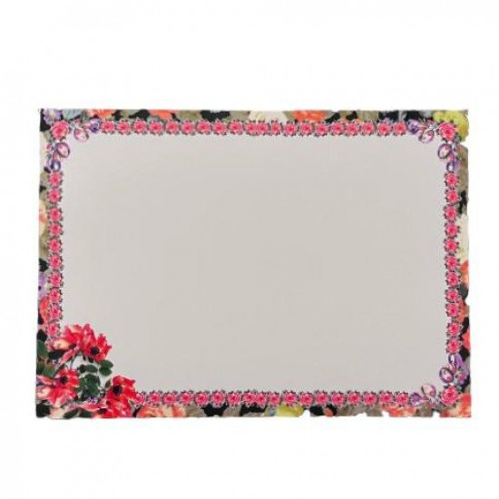 Certificate Paper With Black Decorated Frame And Red Roses 25 Sheets Certificate Paper With Black Decorated Frame And Red Roses 25 Sheets