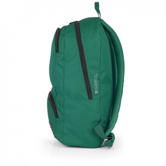 School Backpack Plain Dark Green With Two Large Pockets And Pencil Case GABOL