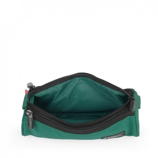 School Backpack Plain Dark Green With Two Large Pockets And Pencil Case GABOL